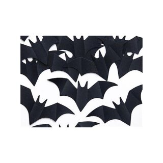 Tischkonfetti Fledermaus schwarz Papier 10St. Halloween Deko Streudeko Gruselparty