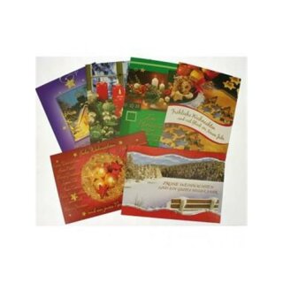 Postkarten Weihnachten Neujahr 10 Stck ohne Umschlag verschiedene Motive