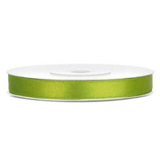 Geschenkband Satin Schleifenband 6mm x 25m doppelseitig grün