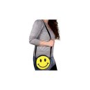 Motiv - Handtasche"Lächeln" rund gelb Frauen Geschenk Mädchen Accessoires