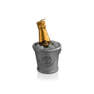 Kerze Champagnerflasche in Sektkübel 11 cm Hochzeit Silvester