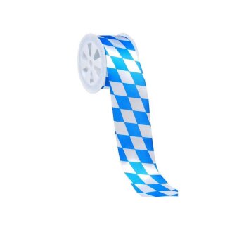 Geschenkband "Bayern" 3mx4cm Satin weiß/blau  Schleife Tisch-Deko