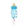 Folienballon - ca. 50cm - Its a Boy Baby Trinkflasche Junge ungefüllt