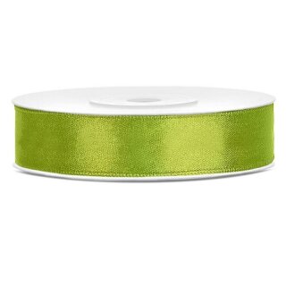 Geschenkband Satin Schleifenband 12mm x 25m doppelseitig hellgrün