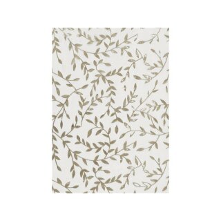 CREApop® Tischläufer Dekostoff 29 cm x 15 m, Ranken weiß silber Silberhochzeit