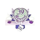 Pop Up Karte 3D &quot;39 Forever&quot; Happy Birthday...