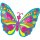 Folienballon -  Ø 50 cm Glücklicher Schmetterling ungefüllt Anagram