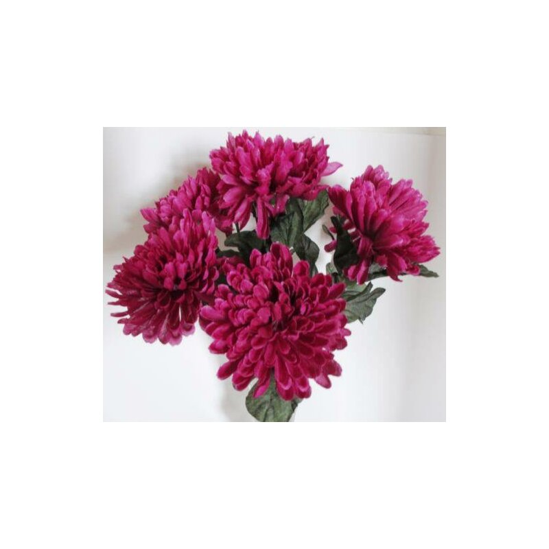 7 Strauß fuchsia Blü € Kunstblume 7,87 ca. 25cm ten Dekoration, Chrysanthemen