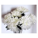 Chrysanthemen Strauß ca. 25cm creme 7 Blüten Kunstblumen