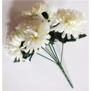 Chrysanthemen Strau&szlig; ca. 25cm creme 7 Bl&uuml;ten Kunstblumen