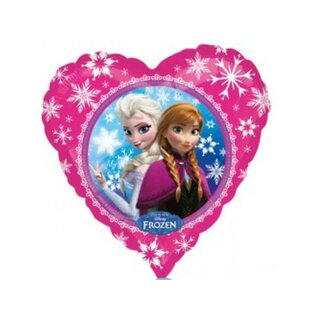 Folienballon - Ø 45cm - Frozen love Anna Elsa Eiskönigin Herz ungefüllt