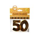 Jumbo - Konfetti "50" bunt 20St Pappe Goldene Hochzeit Streudeko