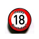 kleine Aludosen "Happy Birthday 18" Pillendose Verkehrsschild Geburtstag