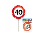 Mini Folienballon 3 Stück "40"...
