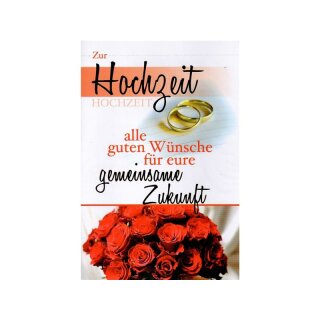 Hochzeitskarte Gl&uuml;ckwunschkarte Motiv 5 Hochzeit mit Umschlag Karte Trauung 5