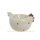 Butterdose Eierbecher Teller grau Keramik mit Punkten Hase Huhn Henne Ostern
