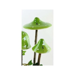 Deko - Hütchen Pilze grün 4