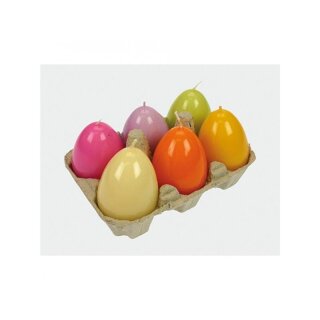 Eierkerzen glänzend ei-farben Ostereier Ei Kerzen Ostereikerze Ostern Dekoration