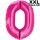 Folienballon XXL Zahl 0 pink -  ungefüllt Anagram