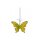 Schmetterling H&auml;nger Teal, Metall gelb