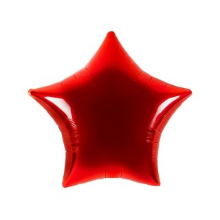 Folienballon Stern Ø 45 cm rot ungefüllt