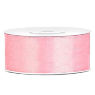 Geschenkband Satin Schleifenband 25 mm x 25m einseitig rosa