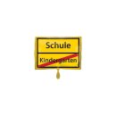 Folienballon - &Oslash; 50 cm - Schild Schulanfang Kindergarten ungef&uuml;llt