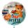 Folienballon - &Oslash; 45cm - Tsch&uuml;ss Kindergarten Hallo Schule Schulanfang rund ungef&uuml;llt