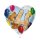 Folienballon - Ø 45cm - Bär 4. Geburtstag Herz ungefüllt