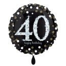 Folienballon - &Oslash; 45cm - Funkelnder Geburtstag 40...