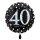 Folienballon - &Oslash; 45cm - Funkelnder Geburtstag 40 ungef&uuml;llt