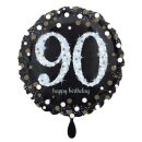 Folienballon - Ø 45cm - Funkelnder Geburtstag 90...