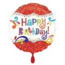 Folienballon - &Oslash; 45cm - Geburtstagsspektakel Happy...