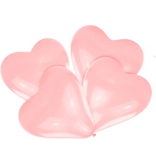 Herzballons Latex 30 cm rosa 100  Stück