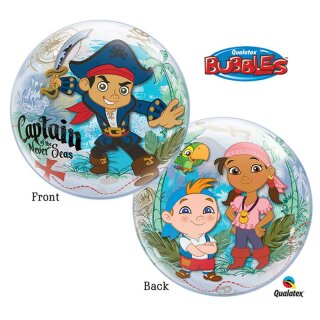Bubble Disney Captain Jake Piraten Ø 56 cm Ballon ungefüllt Qualatex