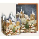 Tisch-Adventskalender Erfurter Dom mit Postkarte Bilder Br&uuml;ck &amp; Sohn Meissen Weihnachten