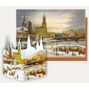 Tisch-Adventskalender Dresden Hofkirche mit Postkarte Bilder Brück & Sohn Meissen Weihnachten