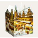 Tisch-Adventskalender Leipzig Weihnachtsmarkt mit Postkarte Bilder Br&uuml;ck &amp; Sohn Meissen Weihnachten