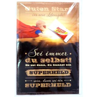 Eulzer Glückwunschkarte Grußkarte Geburtstag "Superheld" mit Accessoires mit Umschlag