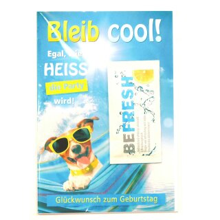 Eulzer Glückwunschkarte Grußkarte Geburtstag "Bleib cool!" mit Accessoires mit Umschlag