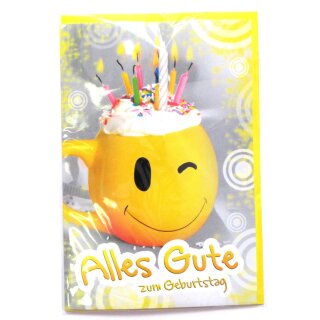 Eulzer Glückwunschkarte Grußkarte Geburtstag "Smily Geburtstagskerzen" mit Accessoires mit Umschlag