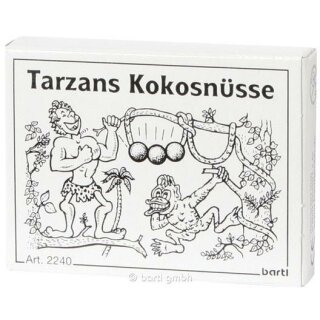Mini - Spiel &quot;Tarzans Kokosn&uuml;sse&quot; Knobelspiel Geduldsspiel Bartl