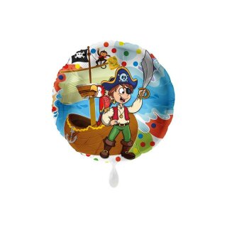Folienballon - &Oslash; 45 cm - Pirat ungef&uuml;llt