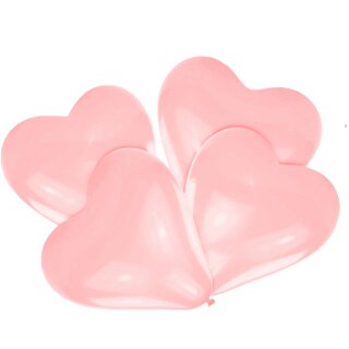 Herzluftballons &Oslash;30 Helium geeignet rosa 10 St&uuml;ck ohne Ballonb&auml;nder