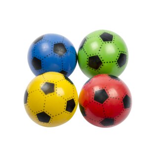 Fussball unaufgeblasen blau, grün, gelb oder rot Ø 23 cm Gummi