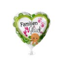 Folienballon - Ø 45cm - Familienglück Herz...