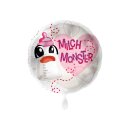 Folienballon - Ø 45cm - Milchmonster rosa rund...