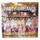 Party - Girlande "18" schwarz/gold 2,10 m...