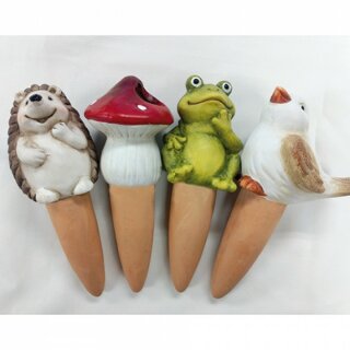 Wasserspender 16x5cm Vogel, Pilz, Igel und Frosch aus Keramik