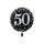 Dekoration 50. Geburtstag schwarz gold Folienballon 50
